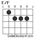E/F chord