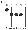 E/F chord